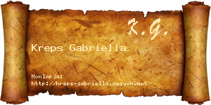 Kreps Gabriella névjegykártya