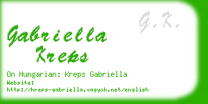 gabriella kreps business card